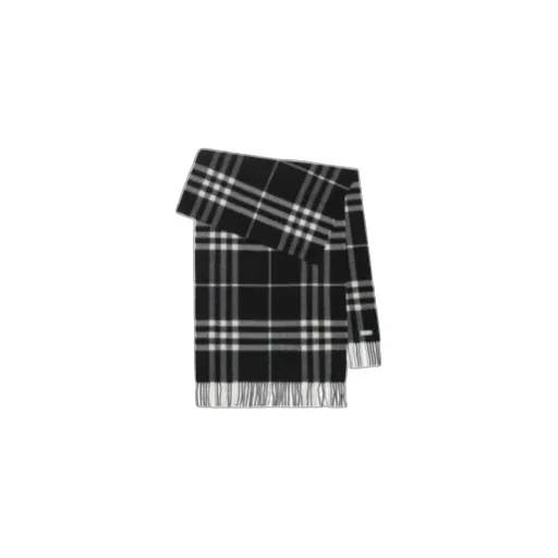 Check Printed Fringed Edge Scarf