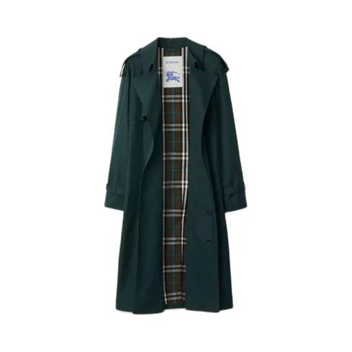 Double Breasted Belted Long Trench Coat