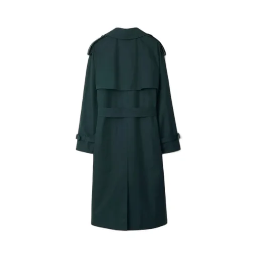 Double Breasted Belted Long Trench Coat