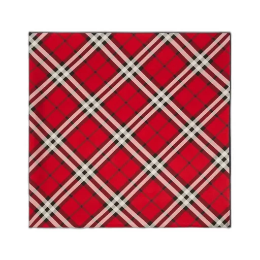 Checked Finished-Edge Scarf