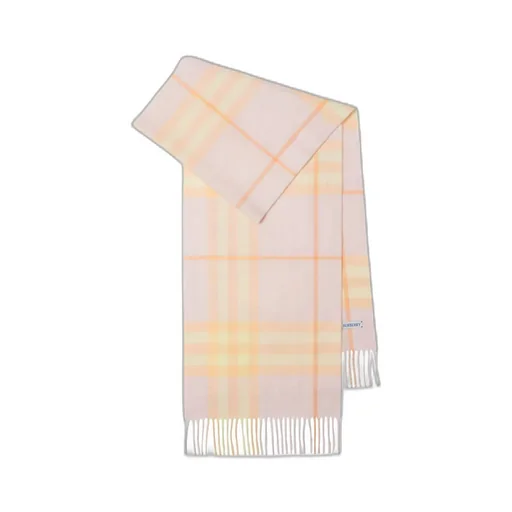 Checked Fringed-Edge Scarf