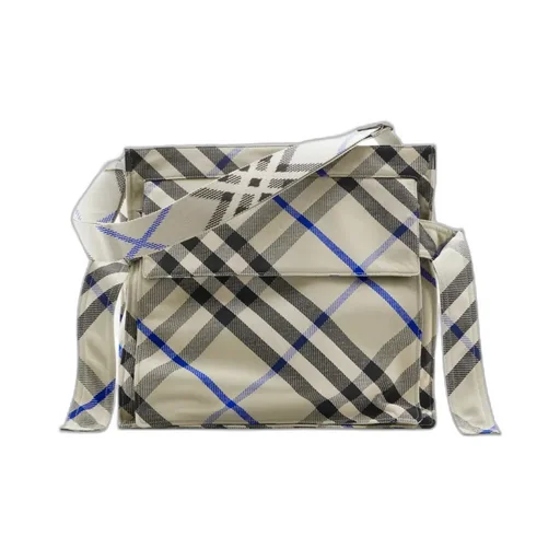 Medium Checked Trench Tote Bag