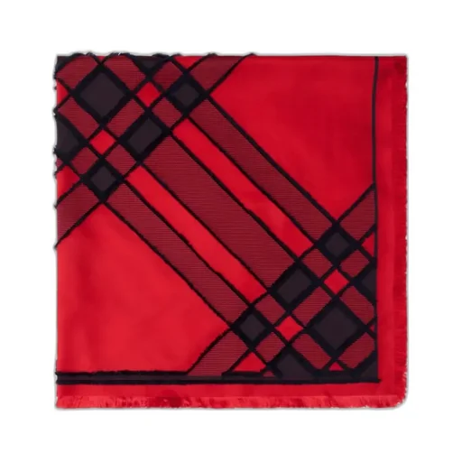 Check Silk Blend Scarf