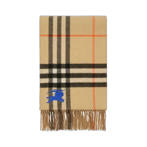 Reversible Checked Fringed-Edge Scarf