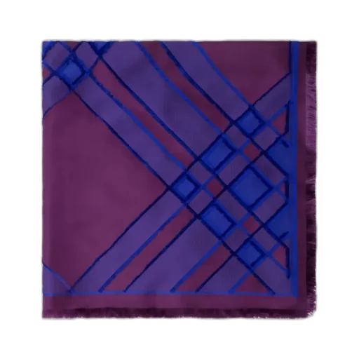 Check Silk Blend Scarf