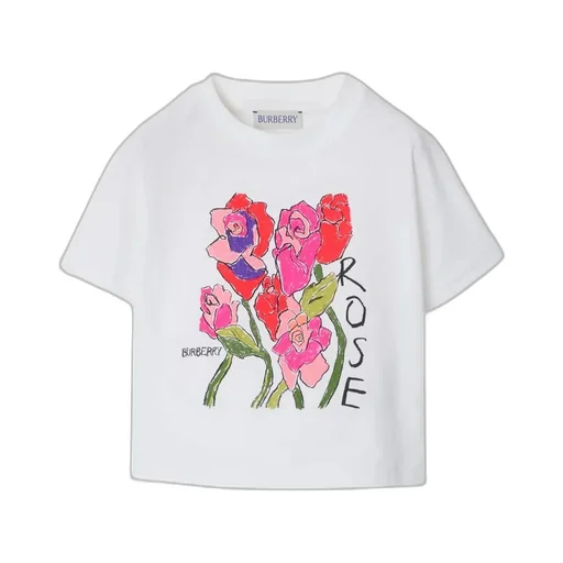 Rose-Print Cotton T-Shirt
