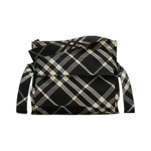 Medium Checked Trench Tote Bag