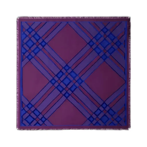 Check Silk Blend Scarf