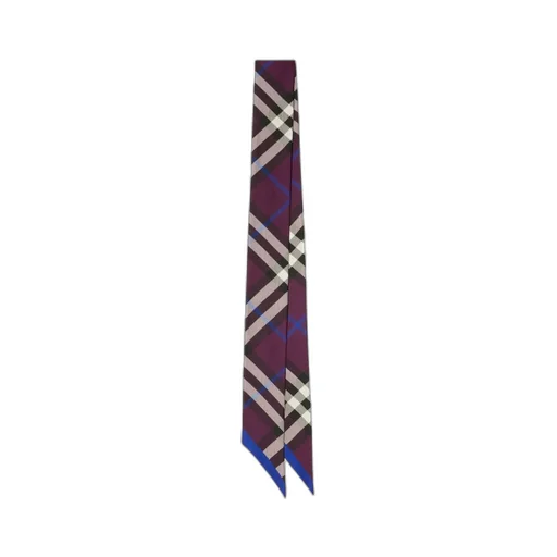 Skinny Check Silk Scarf