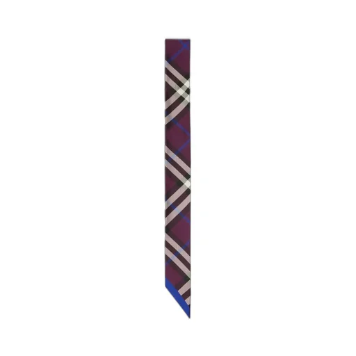 Skinny Check Silk Scarf