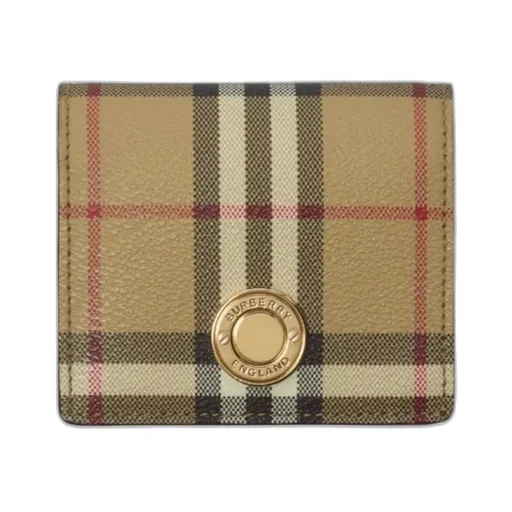 Vintage Check Folded Wallet