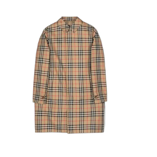 House-Check Reversible Long-Sleeved Coat