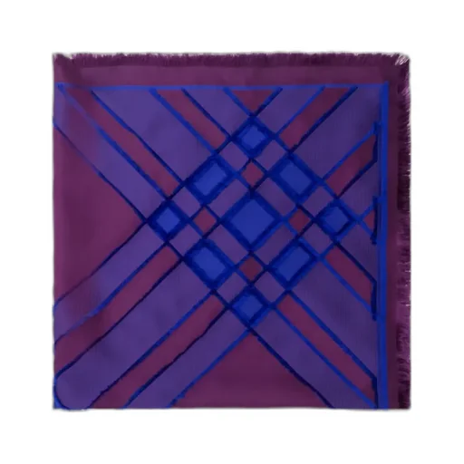Check Silk Blend Scarf