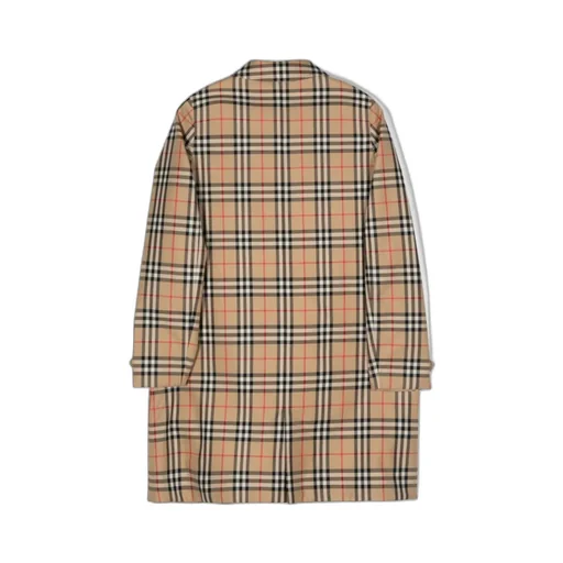 House-Check Reversible Long-Sleeved Coat