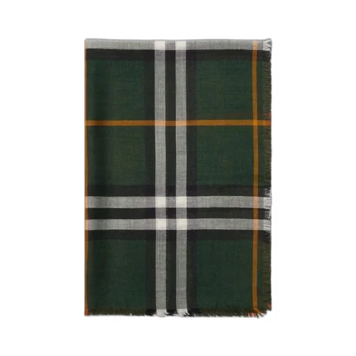 Raw-Cut Checked Scarf