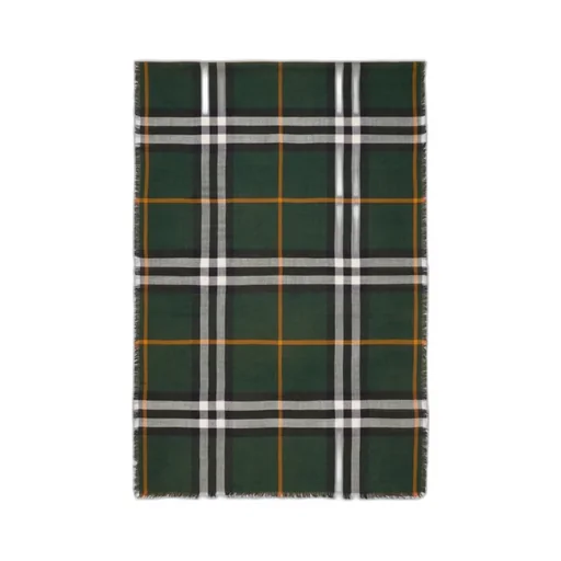 Raw-Cut Checked Scarf