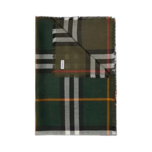 Raw-Cut Checked Scarf