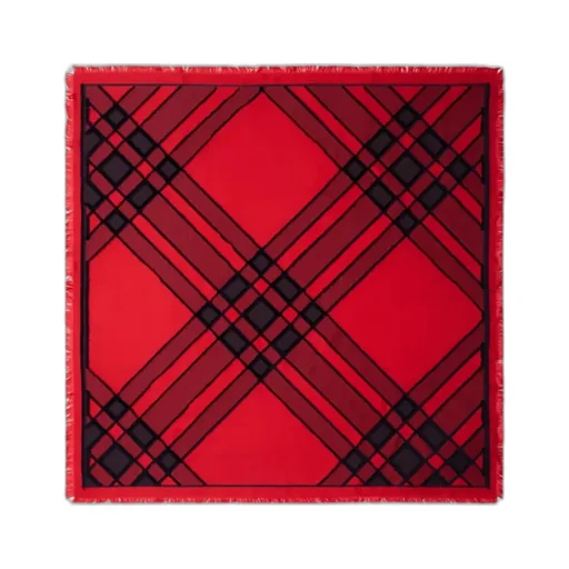 Check Silk Blend Scarf