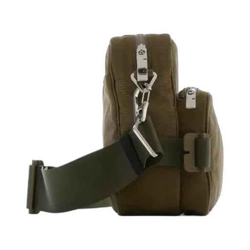 Checked Jacquard Zipped Shoulder Bag