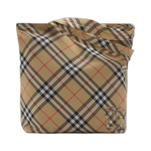 Checked Ekd Motif Tote Bag