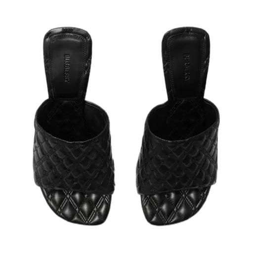 Quilted Slip-On Mules