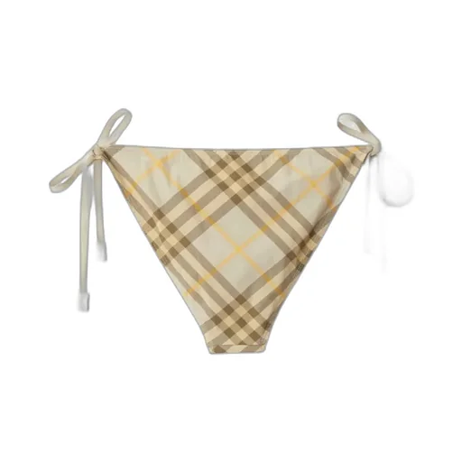 Check-Printed Side-Tied Bikini Briefs
