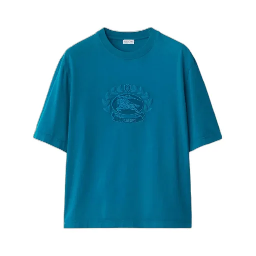 Oak Leaf Crest Embroidered Crewneck T-Shirt