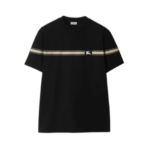 Striped-Detail Cotton T-Shirt