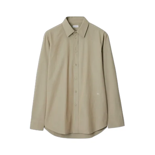 Logo Embroidered Curved Hem Shirt