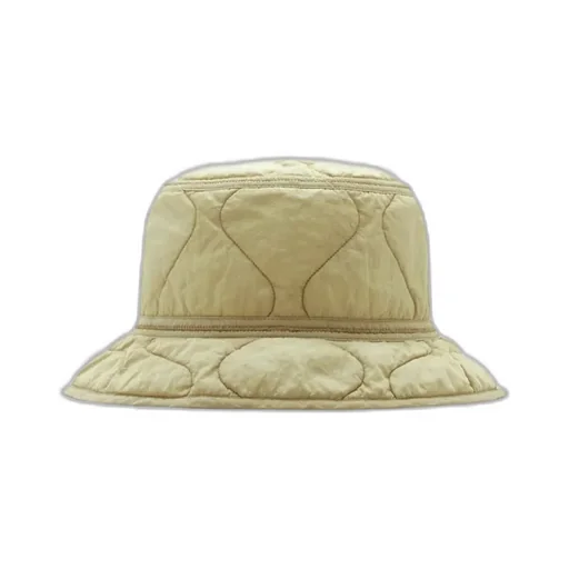 Logo Embroidered Crinkled Quilted Bucket Hat