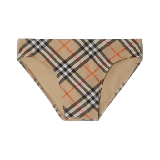 Checked Drawstring Swim Shorts