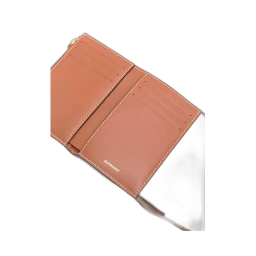 Small Check-Pattern Tri-Fold Wallet
