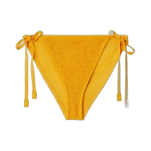 Crinkled Texture Side-Tied Bikini Briefs