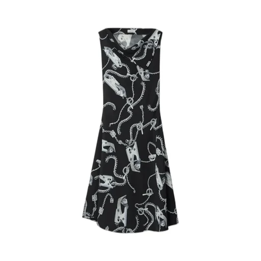 Knight Hardware Flared Sleeveless Dress