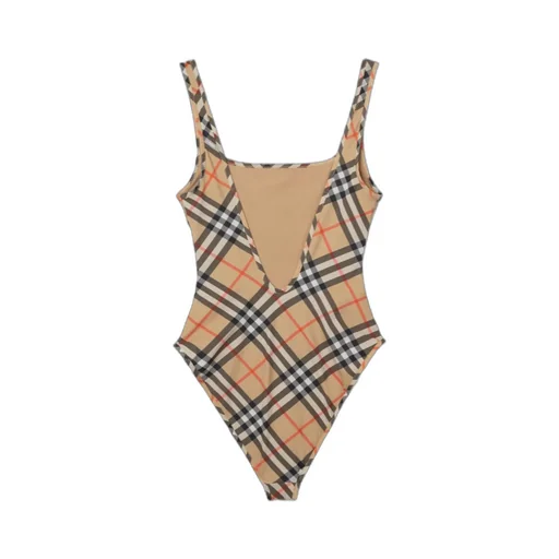 Check Pattern One-Piece Swimsuit