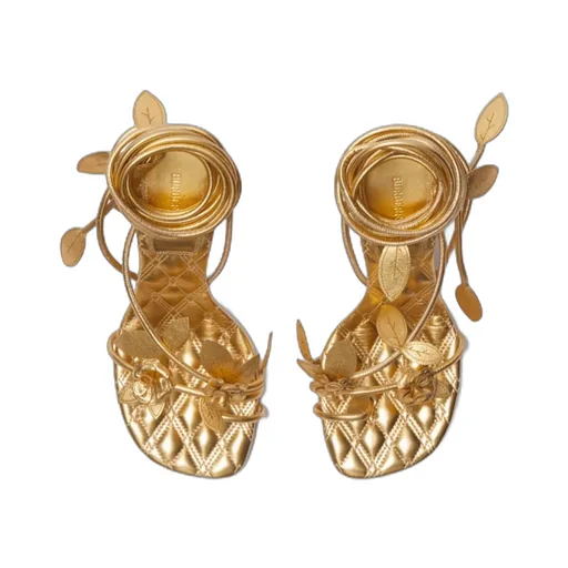 Ivy Flora Metallic Leather Sandals