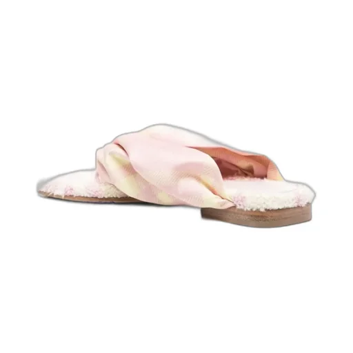Check Printed Open-Toe Flat Sandals