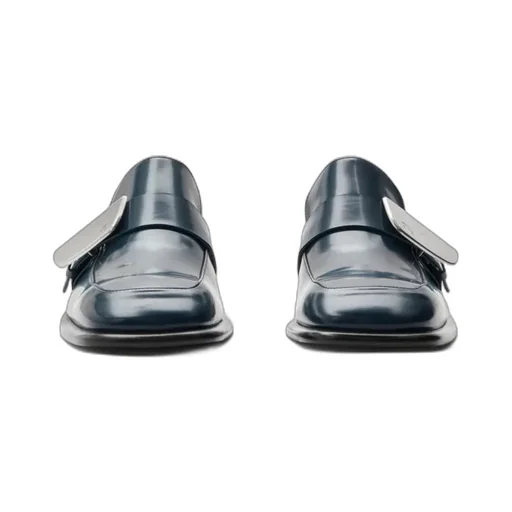 Shield Equestrian Knight Motif Loafers
