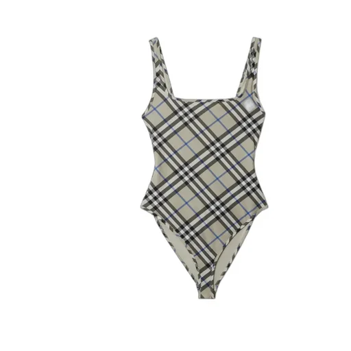 Vintage Check-Print Swimsuit