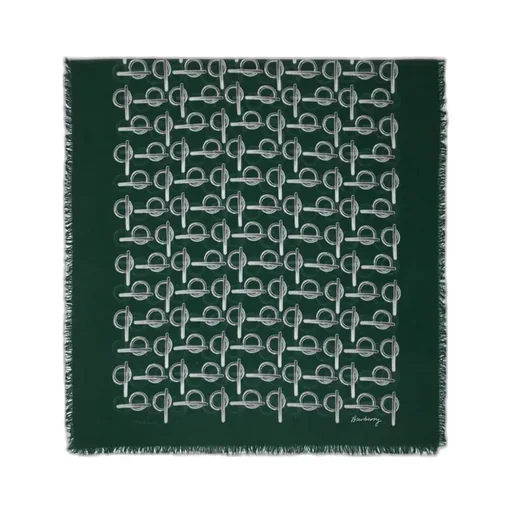 B Print Frayed Edge Scarf