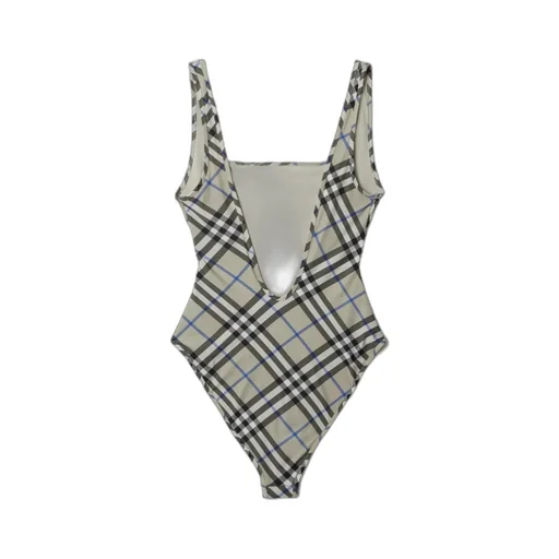 Vintage Check-Print Swimsuit