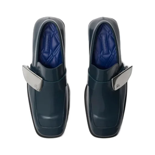 Shield Equestrian Knight Motif Loafers