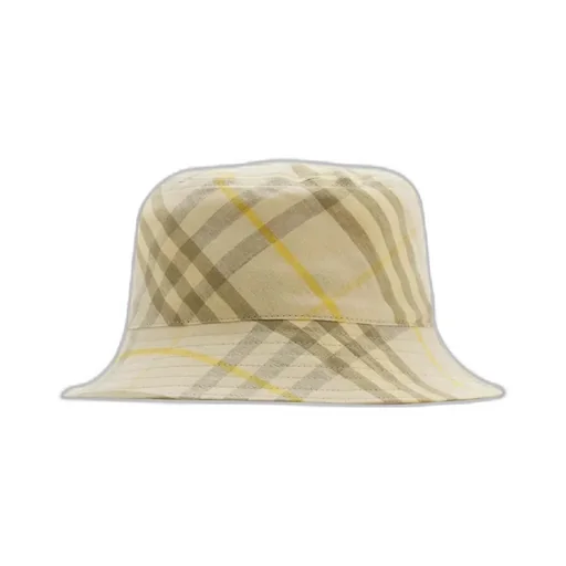 Checkered Wide-Brim Bucket Hat