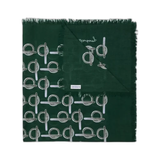 B Print Frayed Edge Scarf