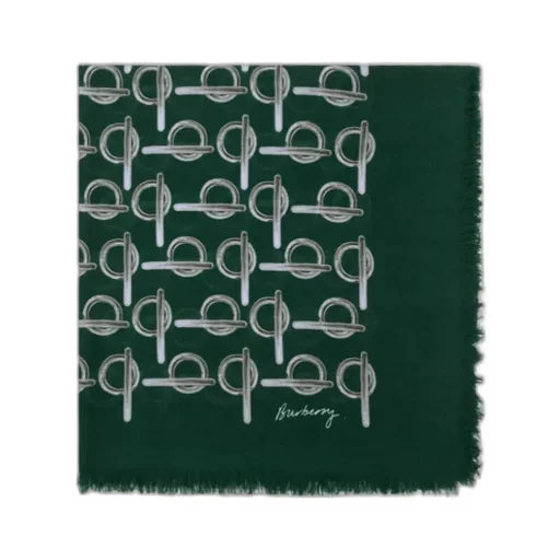 B Print Frayed Edge Scarf