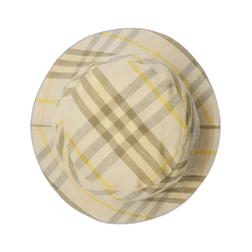 Checkered Wide-Brim Bucket Hat