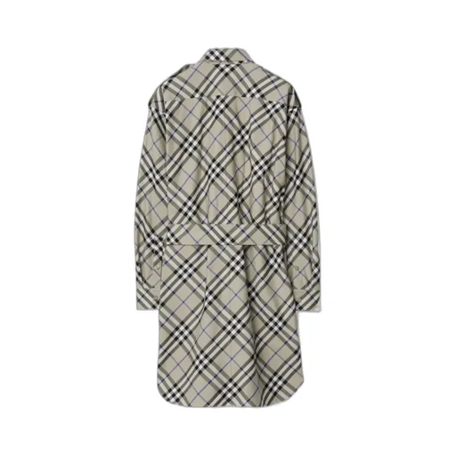Checked Belted Waist Trench Coat
