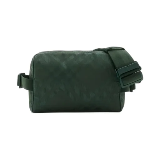 Check-Jacquard Zipped Belt Bag