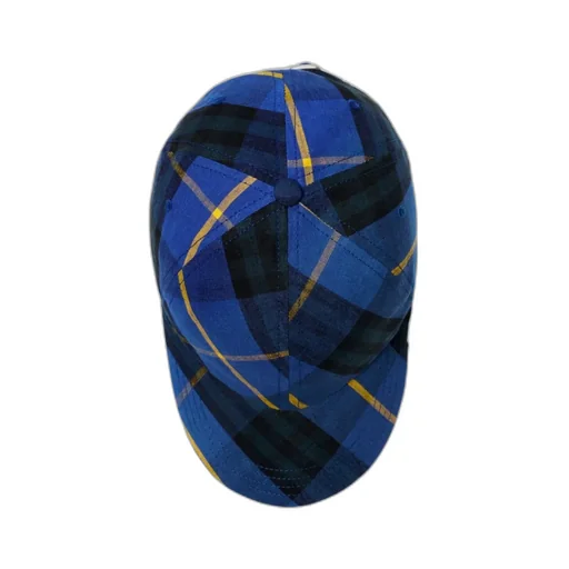 Checked Curved Peak Baseball Cap