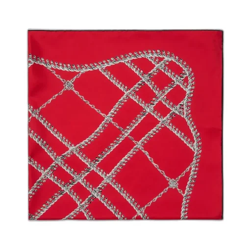Chain Check-Print Silk Scarf